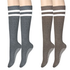 COZY LABEL 雙線防滑及膝襪 2雙