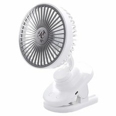 捕夢網 可擺頭夾扇, 4檔風速調節, 自動擺頭, 4000mAh大電量, DC-FF2321W, 白色