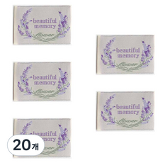 yarna Beautiful memory 플라워 패브릭 천 라벨, 20개, 아이보리