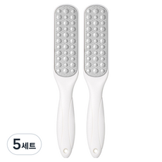 굿굿샵 양면 발 뒤꿈치 각질제거기 화이트, 45g, 5세트, 2개입