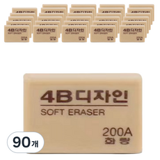 제이케이 깔끔한 지우개 4B L, 브라운, 90개
