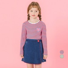 ILoveJ 女童Dream On條紋羅紋T恤