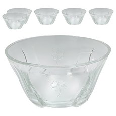 HOMEWARE MAGICIAN 家魔仕 初見 幸運草水晶碗6件組 納鈣玻璃 400ml, HM-3613, 1組