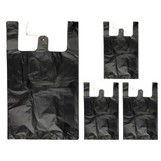 VERONA 手提超市購物袋 黑色 100入, 12L, 4個