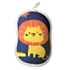 大獅王 寶寶可愛卡通圖案洗澡海棉, 超柔軟, 1個