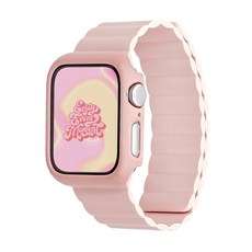 케이안 애플워치 실리콘 마그네틱 스트랩 케이스 세트, 베리요거트, 1개