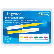 Lagenda 迷你彩色牙間刷 6款 + 4入組 隨機出貨 0.4-1.5mm, 1套