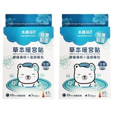 HiBIS 木槿花 艾草草本暖宮貼 10小時持續溫暖 3片/組, 2盒