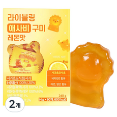 라이블링 애사비 구미 레몬맛 60개입, 2개, 60정