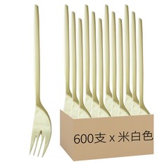 PP西餐叉 R-002 米白色, 1包, 600支