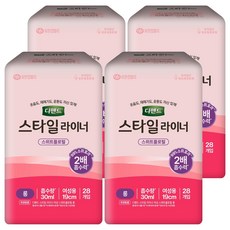 디펜드 여성용 스타일 라이너 스위트플로럴향, 28개입, 4개