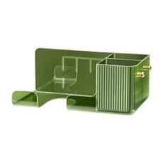 無痕免釘壁掛 吹風機置物架 尺寸 21.8cmX11cmX8.6cm, 透綠色, 1個