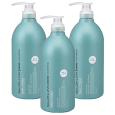 KUMANO 熊野油脂 沙龍級氨基酸洗髮精 零矽靈配方 16種氨基酸 淨化頭皮髮絲 蓬鬆有光澤, 1L, 3瓶