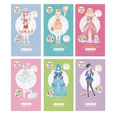 扮裝貼紙本6入組, 混色