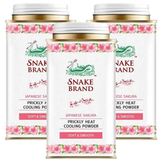 SNAKE BRAND 蛇牌 爽身粉 粉紅花香 140g - 舒緩肌膚, 柔軟光滑, 3件