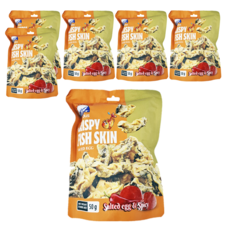 PHI LONG 辣鹹蛋黃口味魚皮, 6包