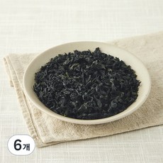 기장물산 유기식품 인증 냉채나 냉국용으로 좋은 자른 미역, 25g, 6개