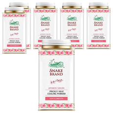 SNAKE BRAND 蛇牌 爽身粉 粉紅花香 140g - 舒緩肌膚, 柔軟光滑, 6件