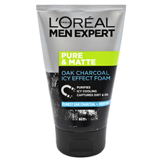 L'OREAL PARiS 巴黎萊雅 台灣公司貨 Men Expert 男士炭黑酷涼洗面乳, 100ml, 1條