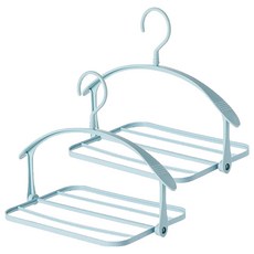 JAEMEE MARKET 可折疊曬衣架, 2個, 2號藍色