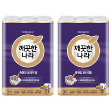 KleanNara 可綠納樂 天然紙漿 3層 觸&感 優質高級捲筒衛生紙, 30m, 30入, 2個