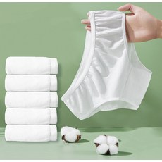 므뮤 여성용 통기성 순면 일회용 팬티 5p
