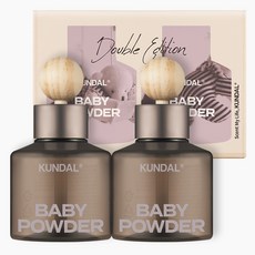 KUNDAL 昆黛爾 車用香氛組 擴香瓶 75ml 2入+木球擴香棒 2支, 寶寶爽身粉, 1組