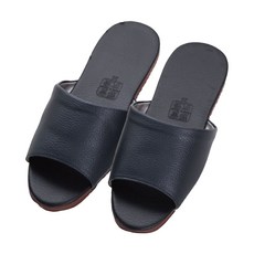 TAY SONG 太松 優雅室內皮拖鞋, PVC防潮抗菌, EVA輕量靜音防滑, 台灣製造, 26, 藍色, 1雙