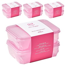 땡스소윤 냉동실 전용 밀폐용기 9호 핑크, 4개, 밀폐용기 2p