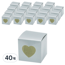 Donna&deco Bliss 迷你愛心盒, 灰色, 40個