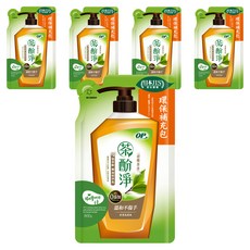 OP 茶酚淨洗潔精 補充包 清雅茶香, 800g, 5包