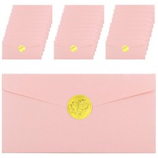 DADA 珠光感謝零用錢信封 + 燙金貼紙套組, 30套, 粉紅色
