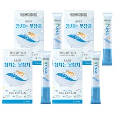 프롬벳 고양이 참치는 못참치 순수스틱 영양제, 오메가3, 4개