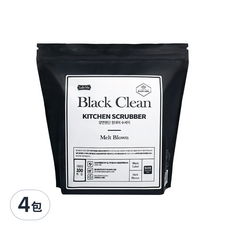 Salle Ma 雙面材質一次性洗碗巾, 黑色, 100張, 4包