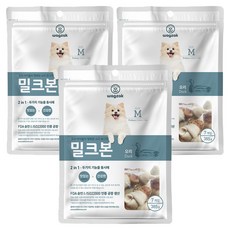 와그작 강아지 밀크본 덴탈껌 M 7p, 오리, 385g, 3개