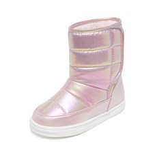 LA STELLA 兒童亮面冬季防寒刷毛內裡鋪棉靴