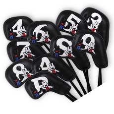 Gaspard et Lisa 高爾夫鐵桿挖起桿桿頭套 10入, 黑色