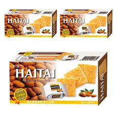 HAITAI 海太 營養餅乾 杏仁口味, 口口鬆脆 獨立包裝, 133g, 3盒