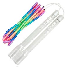 JFROPE 閃亮彩虹軟質串珠跳繩, 白色