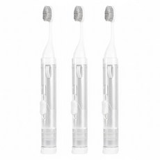 折疊牙刷組 純白色, 3個, 1個裝