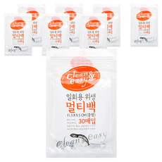 유하우스 일회용 위생 멀티백, 중(M), 30개입, 8개