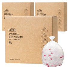 코멧 뽑아쓰는 분리수거 배접 비닐봉투, 300개, 50L
