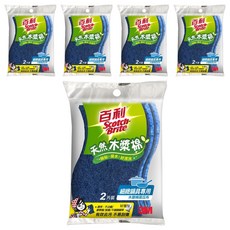 3M Scotch-Brite 百利 天然木漿棉菜瓜布 細緻鍋具用, 2片, 5包