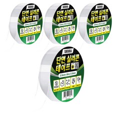 Skora 超強力單面矽膠膠帶 25mm x 5m, 4個