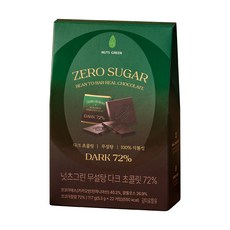 넛츠그린 무설탕 다크 초콜릿 72% 22개입, 1개, 117g