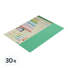 종이문화 레인보우카드 두꺼운 양면카드지 205g 11 딥그린, 30개