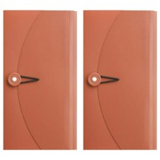 히키스 아코디언형 통장 포켓 정리함, 레드, 2개