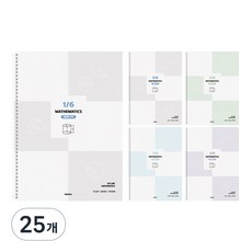 PENPIA 3000彈簧6分隔數學筆記本, 隨機出貨, 25個