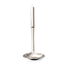 리빙글로리 모던 스테인리스 국자 대, 실버, 1개