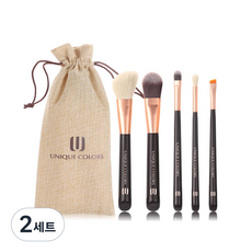 유니크칼라 쉐어 더 베스트 메이크업 브러쉬 5종, 혼합 색상, 2개